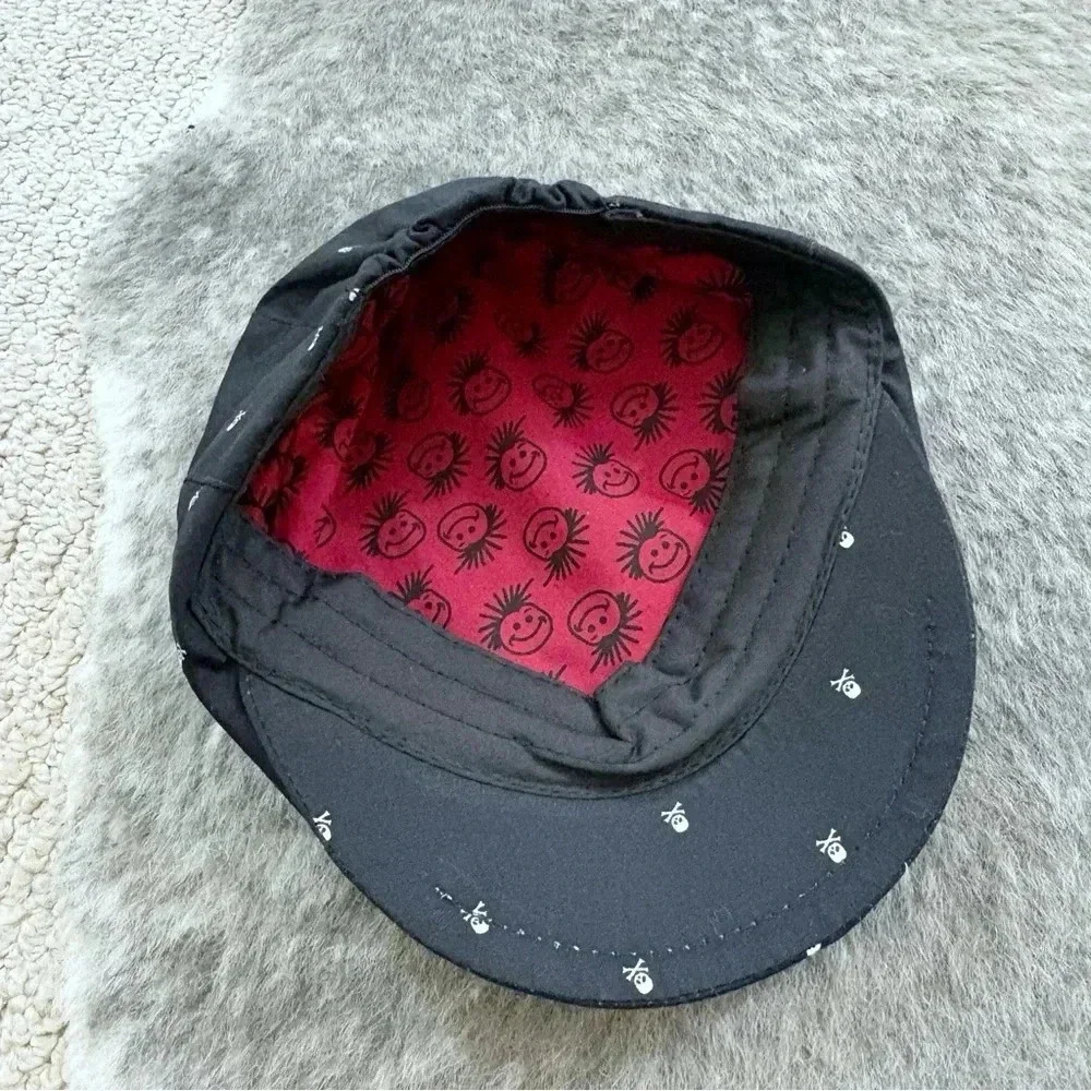 Skull and Crossbones Newborn Newsboy Cap